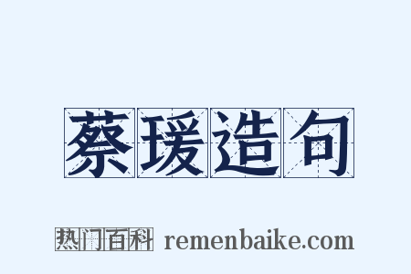 蔡瑗造句是什么意思的图片
